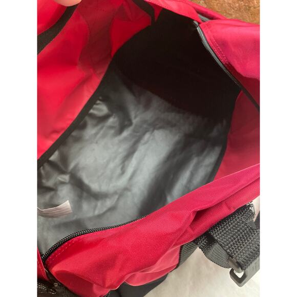 L.L.Bean Duffle Bag Red & Black Nylon Travel Gym Tote Tyler Name Embroidered - Picture 7 of 9